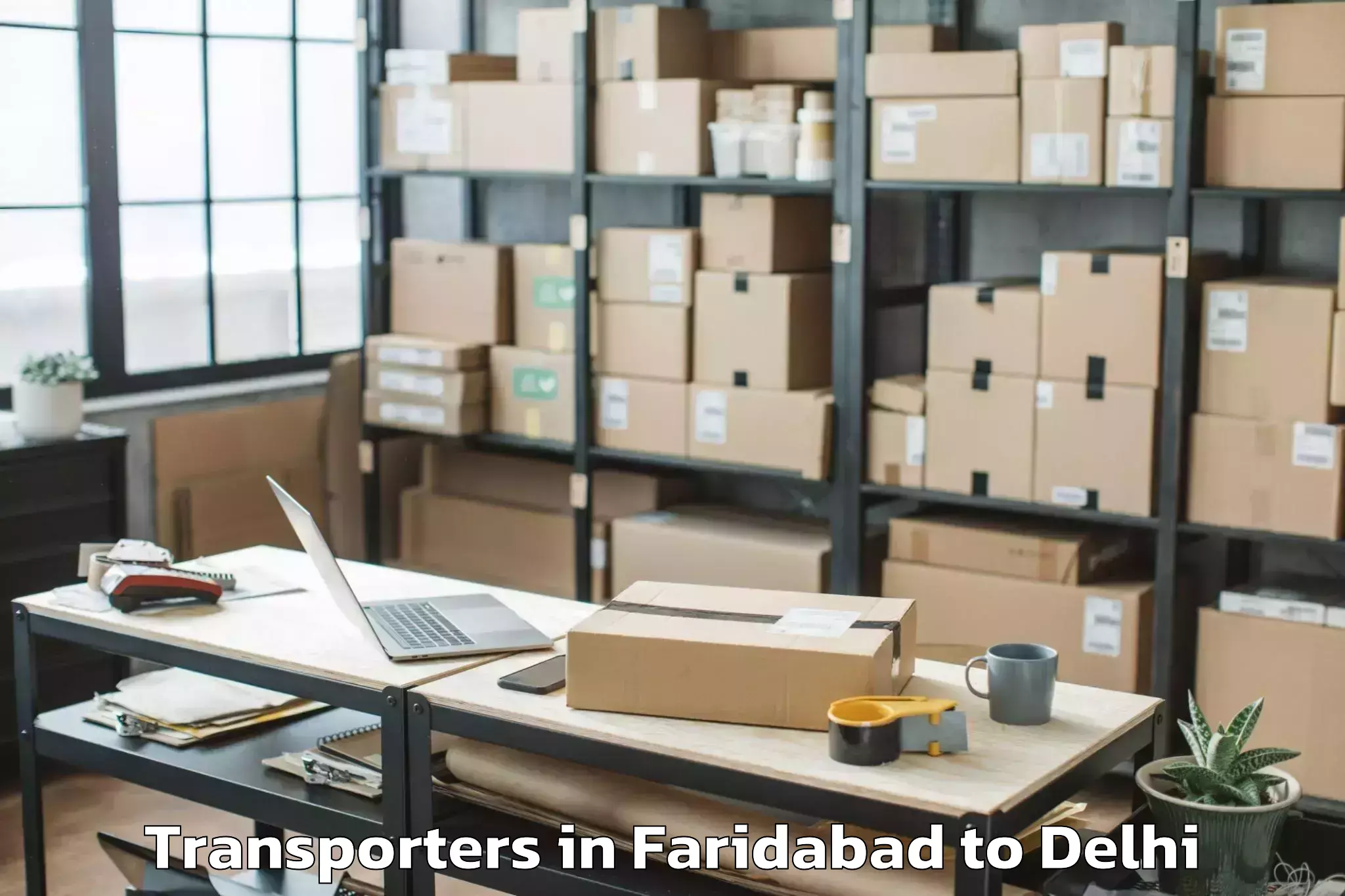 Top Faridabad to Burari Transporters Available